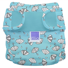 BAMBINO MIO 魔鬼氈成長型防水尿布兜 1號 9kg以下, RAINY DAYS 藍色, 1件
