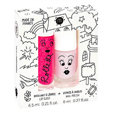 nailmatic KIDS 兒童唇彩指甲油組 Set 法國製造, 6.5ml唇彩+8ml指甲油, 1組
