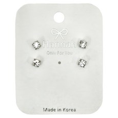 Hannah 正韓18-2 貼耳針式耳環 Set 4個, SY30248