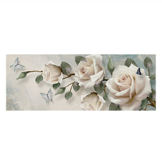 24mama掛畫 單聯式 花卉 昆蟲 蝴蝶 美麗 開花 無框畫 80 x 30cm 玫瑰