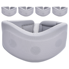 ARUKES 日本頸部支撐舒適帶 固定脖頸護套 附可拆洗頸套 灰色, L, 5個