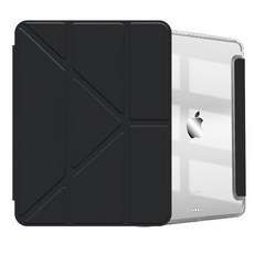 vXTRA 飛創 Y折立架平板保護套, 合成皮+TPU+壓克力背板, 多種觀看角度, iPad 10.2吋/iPad Air Pro 10.5吋, 經典黑, 1個