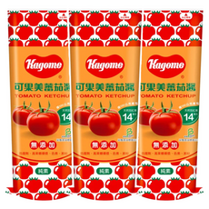 KAGOME 可果美 蕃茄醬，無添加防腐劑、高果糖糖漿、色素、澱粉, 500g, 3瓶
