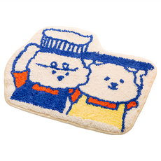 Dailylike My Buddy 絨毛腳踏墊, Tooth brush 白色