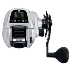 Abu Garcia Fune DLC 計米輪 大字元 小烏龜 梭形 捲線 Fune DLC MHP 右捲, 233g, White
