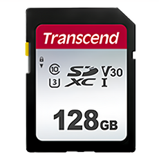 Transcend 創見 UHS-I SD 300S 記憶卡 128GB 讀取速度高達 95MB/s 適用於4K Ultra HD高清畫質錄影, 1個