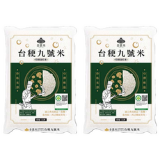 GOLDEN RICE 金農米 台梗九號米, 1.8kg, 2袋, CNS二等