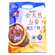 QUAKER 桂格 全天然五麥 黑芝麻糊 無添加糖 10包入, 190g, 1袋