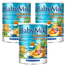 佑爾康貝親 綜合水果米精, 易消化配方, 健康無添加配方, 四個月以上寶寶適用, 450g, 3罐