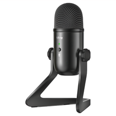 Fifine K678 USB 心型指向電容式麥克風 - 隨插即用 3.5mm耳機輸出零延遲, 黑色