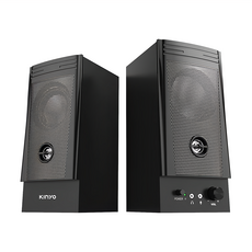 Kinyo 木質立體音箱2件組 124 x 115 x 245mm, PS-2100, 黑色