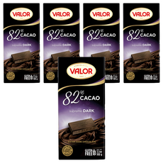 VALOR 82%純黑巧克力片 100g 產區嚴選 風味細緻圓滑 餘韻花果香味, 5片