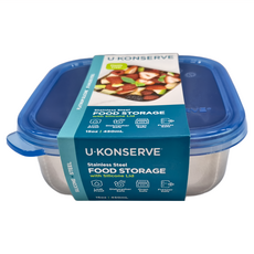U Konserve 不鏽鋼保鮮盒 冷凍盒 便當盒 儲存盒 通過LFGB食品安全等級認證/ CPSIA檢驗, 3個, 1組