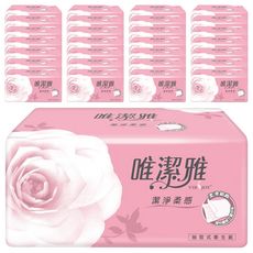 唯潔雅 抽取式衛生紙 原生紙漿 超高溫殺菌, 200張, 48包