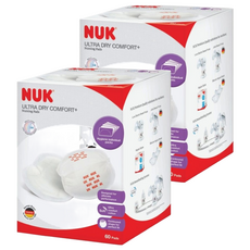 NUK 超乾爽拋棄式防溢乳墊 60片/盒 柔軟透氣材質 單片獨立包裝, 2盒