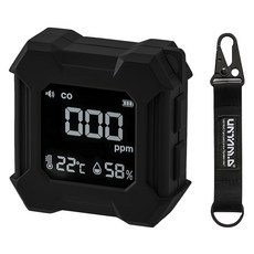 Vendict Untamed 車宿露營一氧化碳氣體洩漏警報器掛繩套組, 黑色, 1組