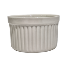 JUST HOME 條紋烤皿 7.5cm 8入, 白色, 1組