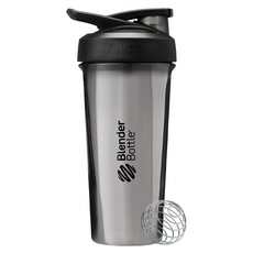 Blender Bottle Sleek SS 按壓式不銹鋼搖搖杯, 鈦灰銀, 740ml, 1個