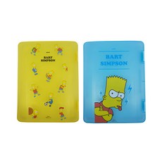 ASittHiNK 辛普森家庭 A4文件收納盒2件組 尺寸235x307x20mm, 巴特 藍色 + 黃色, 1組