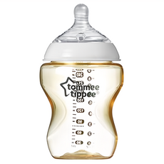 Tommee Tippee 湯美天地 Closer to Nature PPSU奶瓶 超柔軟奶嘴 容易享受親膚設計, 透明, 260ml, 1個