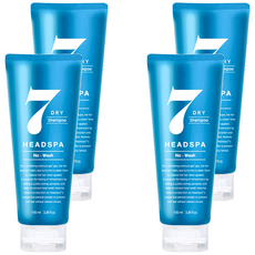 HEADSPA7 輕盈免沖洗乾洗髮乳 溫和弱酸性 舒緩頭皮, 100ml, 4條