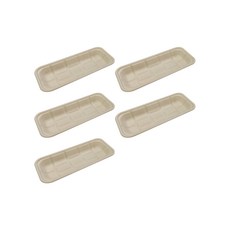 點秋香 植纖食器長方盤 餐盤組, 長方盤5個, 白色, 1組