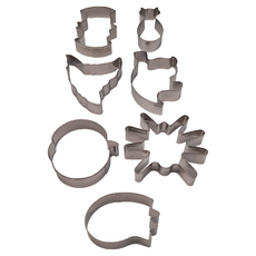 不鏽萬聖節餅乾模, Silver, 7個