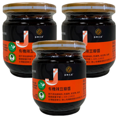 JOYSPRING 喜樂之泉 有機辣豆瓣醬, 非基因改造 有機原料 零添加, 180g, 3瓶