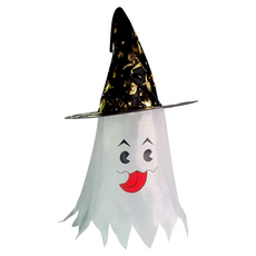 摩達客 cosplay派對裝扮派對變裝 俏皮可愛LED燈帽吊飾-吐舌幽靈款, 1個