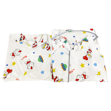 愛北鼻 親子同款加厚防水雨衣, 白色 + 紅色 + 黃色, 2XL(130~140cm)