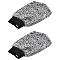 KEYTOSS 詰朵斯 竹炭添加沐浴手套, 添加備長炭 抑菌抗發霉, 灰黑色, 2個