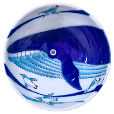 JUST HOME 日本製鯨陶瓷湯缽4入組, 藍, 1組