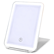 LED充電旅行梳妝鏡 觸摸感應 三種色光, 白色