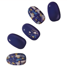 GLOSSYBLOSSOM Baking 美甲貼紙 Set 28入, 群青藍款, 1組