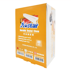 A star AB夾心耐咬棒, 40入, 潔牙骨, 維持牙齦健康, 減少牙垢堆積, 保持口氣清新, 花生, 1.6kg, 1盒