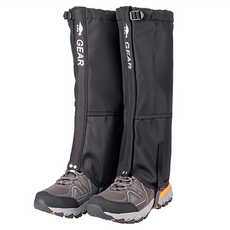 捷華 登山綁腿防水套, 防雨雪防沙防塵防風, 尼龍材質, 黑色, S