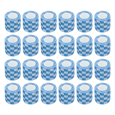 毛皇上 彈力自黏寵物繃帶 藍色格子 中號, 487g, 24捲