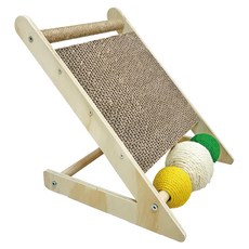 Nice u 毛樂趣 貓抓板 瓦楞紙+密度板+麻, 丸子滾滾 原木色, 1個