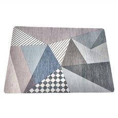軟式珪藻土踏墊 吸水速乾 柔軟舒適, 幾何三角, 40 x 60cm