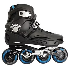SUCCESS 成功 成人平花直排鞋 S0355 型號 鋁合金底座 ABEC-7 碳鋼培林 加大PU輪, 黑色, 1雙