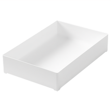 E.dot 廚櫃抽屜分格置物盒/收納盒 超大-30x20x6cm, 1個, 白色