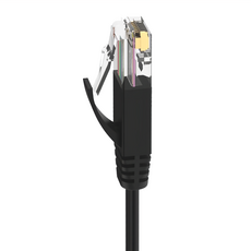 POLYWELL 寶利威爾 CAT6扁線高速網路線 RJ45 福祿克認證 PW15-W59-A406, 5m, 黑色, 1條