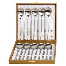 GOLDEN BELL Lois雷射餐具 10雙組, 1組, 勺子 10p + 筷子 10p, 單色