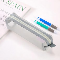 小麥購物 透明網紗筆袋 Y579 28g 5個, 質感灰, 1組