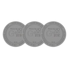 G+居家 防撞止滑杯墊 矽膠材質, 灰色, 5.5cm, 3個