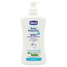 Chicco 嬰兒植萃洗髮/沐浴露 不流淚配方 洗沐雙效合一, 500ml, 1瓶