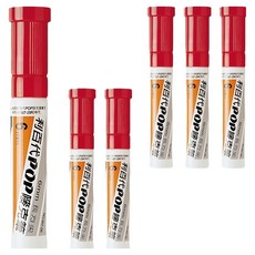 LIBERTY 利百代 POP 嘜克筆 斜方尖 907-06-R 3~6mm, 紅色, 6支