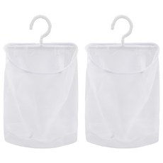 iSFun 壁掛收納網面置物多功能掛袋, 2個, 白色