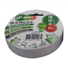 polar bear 北極熊 雙面棉紙膠帶 24mm x 15y 2捲, DST024, 1組