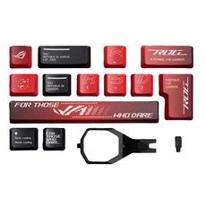 ASUS 華碩 REPUBLIC OF GAMERS ROG DYE-SUB KEYCAP 熱昇華鍵帽組, 紅色, 1組